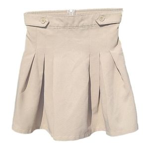 Girl's Khaki School Uniform Skirt, Size 5